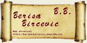 Beriša Birčević vizit kartica
